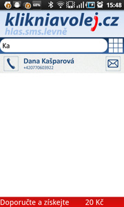 Mobilní aplikace kliknavolej.cz pro Android
